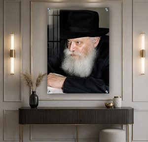 482 – תמונה של הרבי מלובביץ' על קנבס או זכוכית