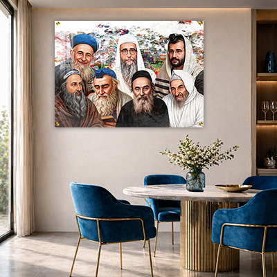 תמונת גרפיטי של רבנים וצדיקים