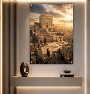 8009 – תמונה של בית המקדש בשקיעה לבית או למשרד
